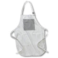 Apron - Artistic Black and White Vertical Stripe Pattern Digital Art - Decorative Lines