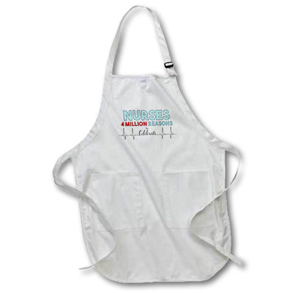 Apron - Nurses 4 Million Reasons to Celebrate with Lifeline Typography Nurses Collection