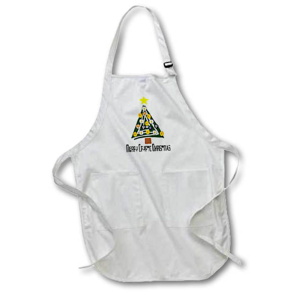 Apron - Funny Crypto Currency Coin Merry Crypto Christmas Tree Abstract Christmas