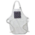 Apron - Pattern of red, black currant, raspberries, teapots, cups on navy Alexis Design - Pattern Berries