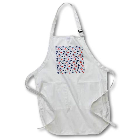 Apron - Pattern of strawberries, huckleberries, raspberries, teapots, on pink Alexis Design - Pattern Berries