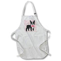 Apron - Red Hearts Boston Terrier Valentine Valentines