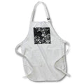 Apron - Cute Black and White Fish and Sea Flowers Patterns