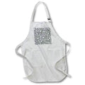 Apron - Glam White On Black Image Of Diamond Jewels Random Pattern Patterns