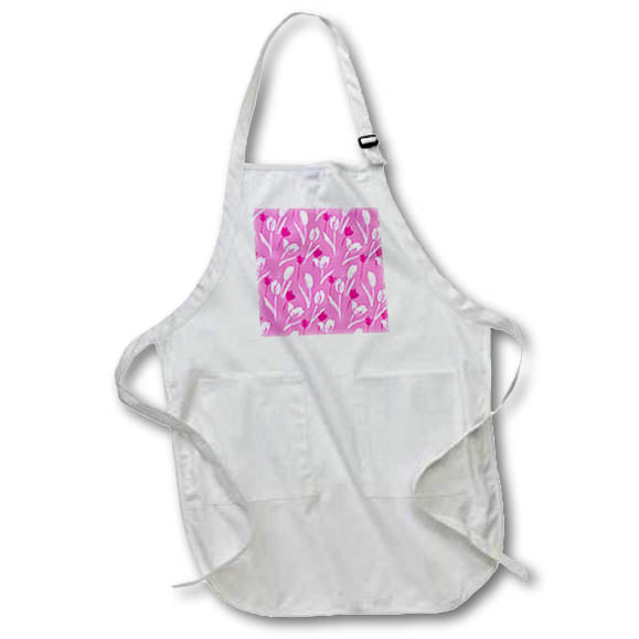 Apron - Pretty Pink on Pink Tulip Flower Pattern Patterns