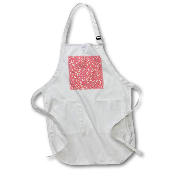 Apron - Pretty Peach and White Leaf Pattern Patterns