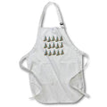 Apron - Pattern of reindeer animals, wooden logs, spruce trees, on pink Alexis Design - Pattern Christmas New Year
