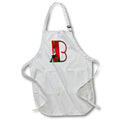 Apron - Red Monogram Initial B With An Eiffel Tower Monograms