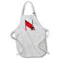 Apron - Red Monogram Initial N With An Eiffel Tower Monograms