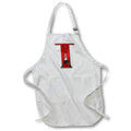 Apron - Red Monogram Initial T With An Eiffel Tower Monograms