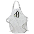 Apron - Monogram Initial A With Pretty White Floral Monograms