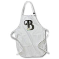 Apron - Monogram Initial B With Pretty White Floral Monograms