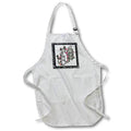Apron - Pretty Fancy Butterfly Monogram Initial M Monograms