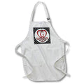 Apron - Monogram Initial G Red Heart Flourish Monograms