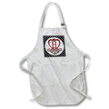 Apron - Monogram Initial H Red Heart Flourish Monograms