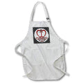 Apron - Monogram Initial T Red Heart Flourish Monograms
