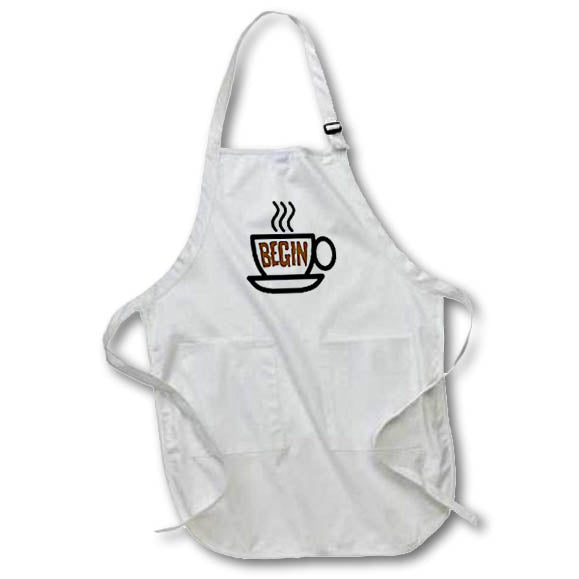 Apron - Image of Word Begin On Coffee Cup – Coffee