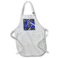 Apron - Lines Of Blue and White Abstract Geometric Pattern Vector Art - Stripes and Lines Pattern