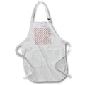 Apron - Pretty Red Hearts In Decorative Circles Pattern Patterns