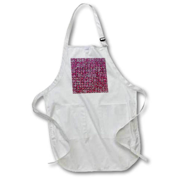 Apron - Pink and White Image Of Tie Dye Fancy Geometric Pattern Patterns