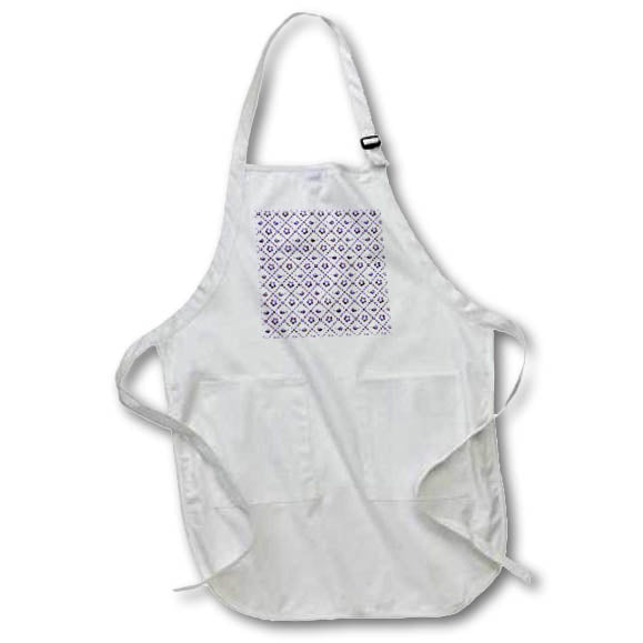 Apron - Cute Purple Flower and Bird Pattern Patterns