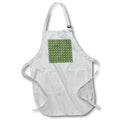 Apron - Modern Green Circles In Circles Retro Pattern Patterns