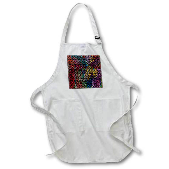 Apron - Colorful Decorative Hearts Pattern Patterns