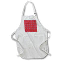 Apron - Cute Bright Red and Blue Scribble Flowers Pattern Patterns