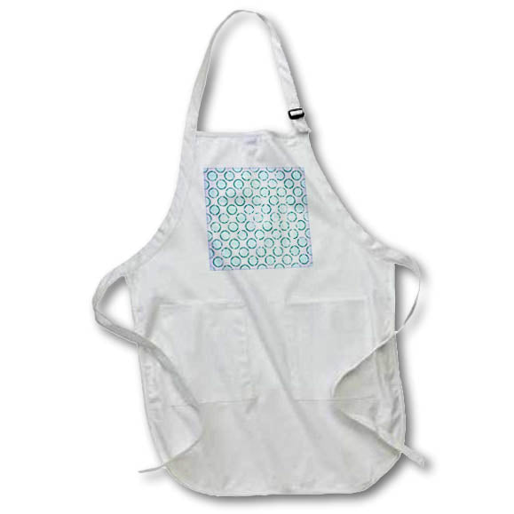 Apron - Blue, Green, and Purple Grunge Circles Pattern Patterns