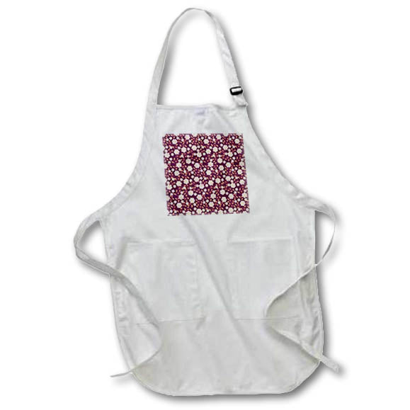 Apron - Pretty Creamy Beige, Peach, and Purple Flower Pattern Patterns