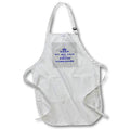 Apron - Keep Thi Sen Calm Thas From Yorkshire Blue Text on Grey Typography - Yorkshire Humor