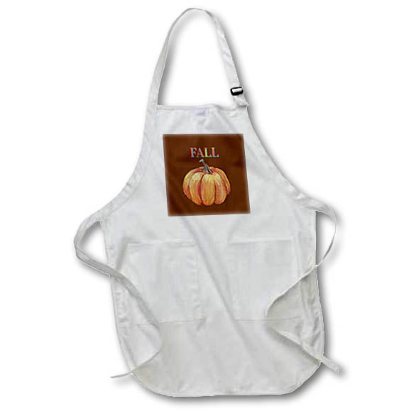 Apron - A Pumpkin With Fall Text Above Art - Holidays