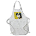 Apron - Grey And White Tuxedo Cat Vector Art Vector Art - Tuxedo Cat