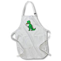 Apron - Funny Green Godzilla Monster Roasting Marshmallow Cartoon Funny