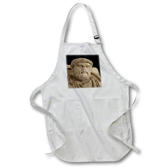 Apron - Aristotle Greek Philosopher Statue Vector - Aristotle Head and Shoulders