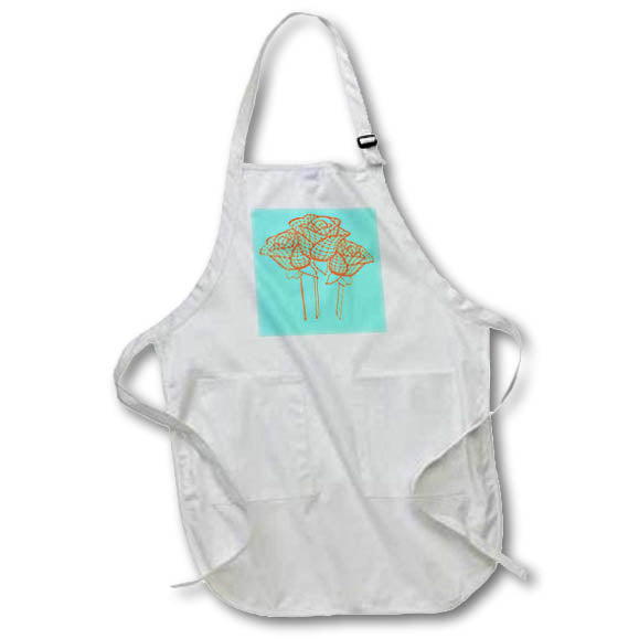 Apron - Intense and Fascinating Artistic Orange Roses Vector - Orange Roses