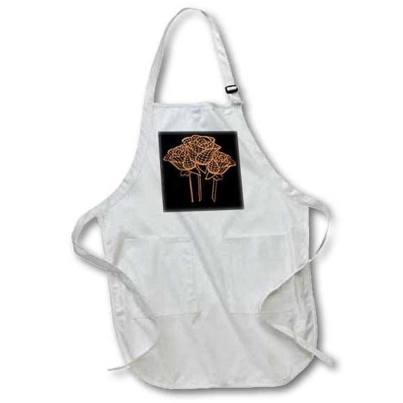 Apron - Intense and Fascinating Artistic Orange Roses Vector - Orange Roses