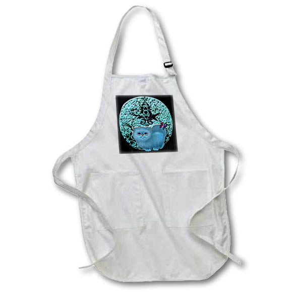 Apron - Adorable Persan Cat and fantasy ball background Cats