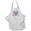 Apron - Bird with Tulip Carnation And Butterflies Vector Art - Botanical