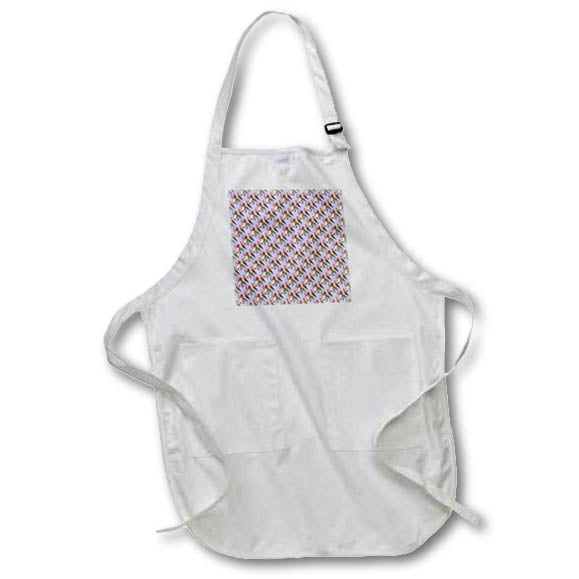 Apron - Bird with Tulip Carnation And Butterflies Pattern Digital Art - Botanical Pattern