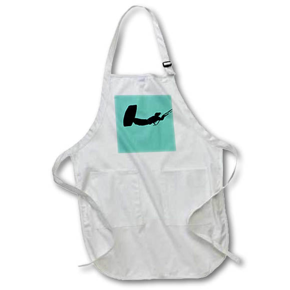 Apron - At Great Height With A Kite, Kiter Silhouette v2 Illustration - Kiter Silhouette