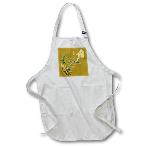 Apron - Easter Lily In Shell Beaches And Funerals Symbolic Art Vector Art - Calla Lily