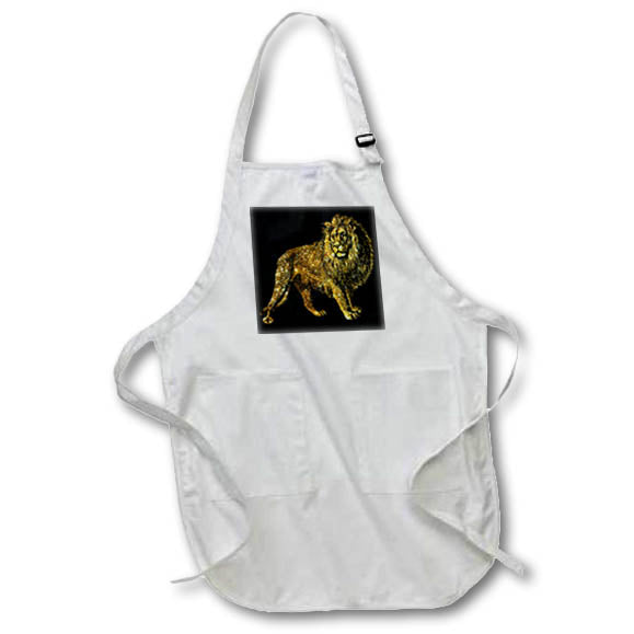 Apron - Chic Image Of Gold Lion Illustration Illustrations