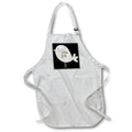 Apron - Cute Beige Puffy Bird Illustration Illustrations