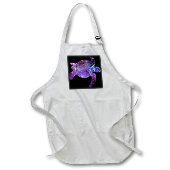 Apron - Modern Galaxy Patterned Turtle Illustration Illustrations