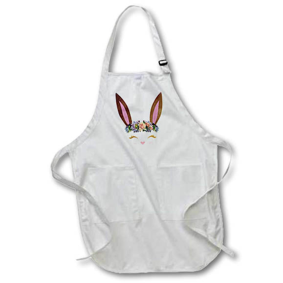 Apron - Cute Floral Bunny Face Illustration Illustrations