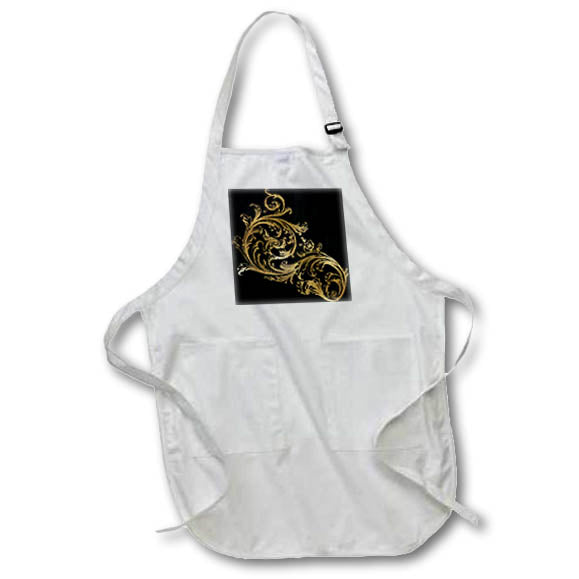 Apron - Elegant Image Of Gold Flourish Illustration Illustrations