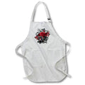 Apron - Pretty Red and Black Floral Illustration Illustrations
