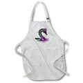 Apron - Pretty Purple Floral Black Swan Illustration Illustrations