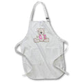 Apron - Cute Biege Bear Holding The Word Love Illustration Illustrations